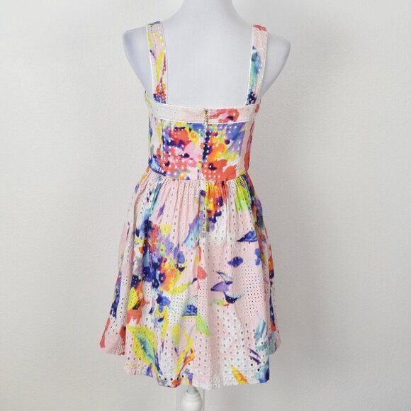 Trina Turk Elin Eyelet Fit and Flare Dress - 6 - Picture 3 of 9